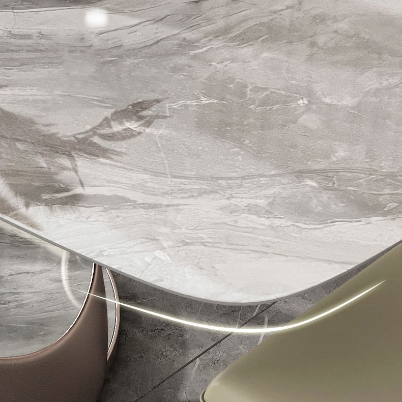 Nordic 1/4/5/6 Pieces Rectangle Dining Set Sintered Stone Top Dinette Table Set