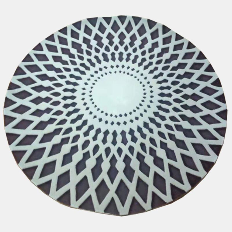 Simplicity Geometric Pattern Rug Retro Carpet Anti-Slip Cowhide Patchwork Carpet for Home Decor