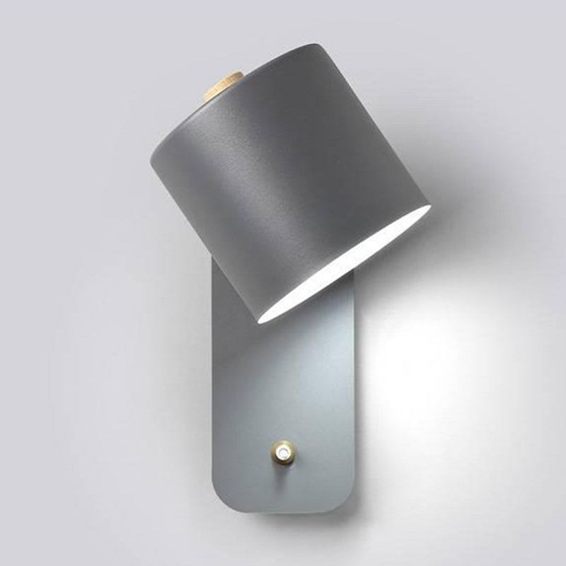 1 Light Metal Wall Mounted Wall Lights Modern Cylinder Wall Sconces Lighting Fixtures for Dining Room