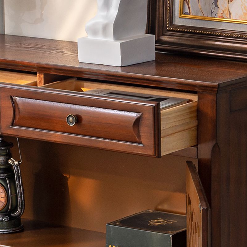 36.02"Tall 1- Door Wooden Cabinet, 2-drawer Rectangle Accent Cabinet