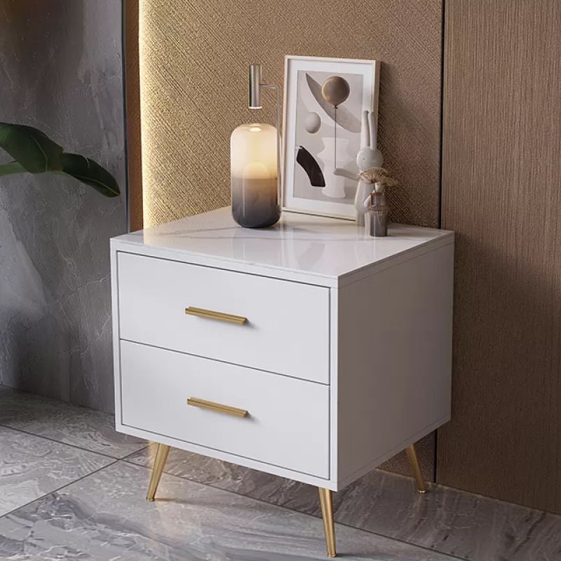 Slate Coffee Table Glam Nesting Coffee Table Set with Storage Drawers