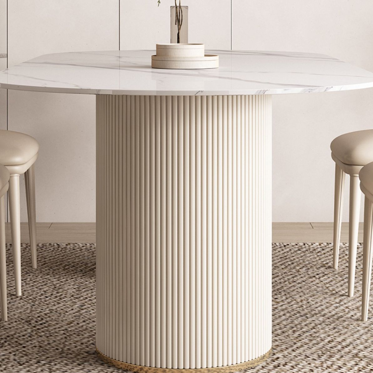 Contemporary 1/4/5/7 Pieces Dining Set Oval Dining Room Table Set