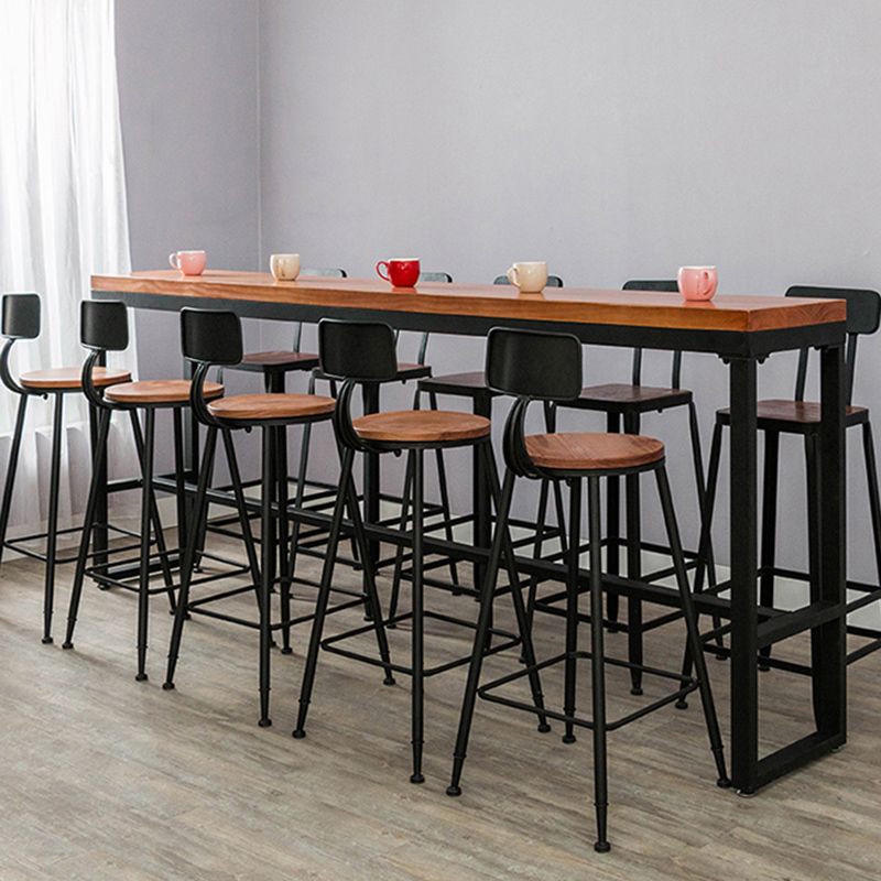 Contemporary Bar Table Set 1/6/11 Pieces Rectangle Solid Wood Counter Table