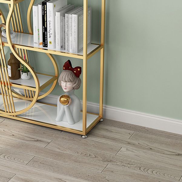 Modern Metal Shelf Bookcase Open Shelf Bookshelf with Shelves for Living Room