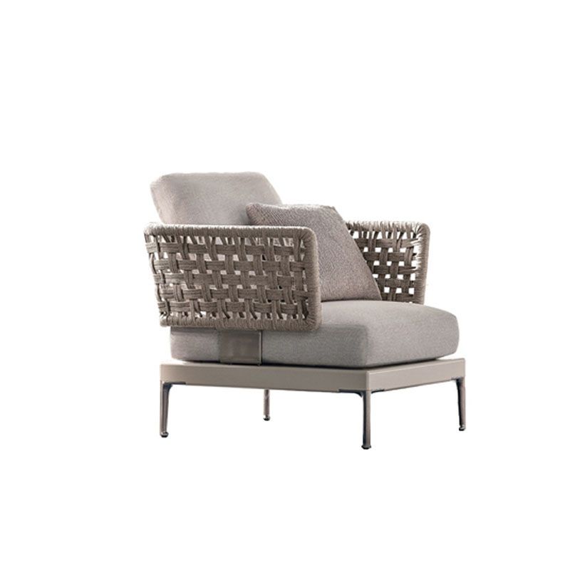 Aluminum Patio Sofa 1 PC UV Resistant Outdoor Patio Sofa with Cushion