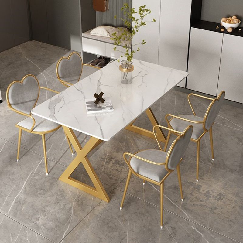 Dining Room Stone Dining Table Luxury Rectangle Dinner Table