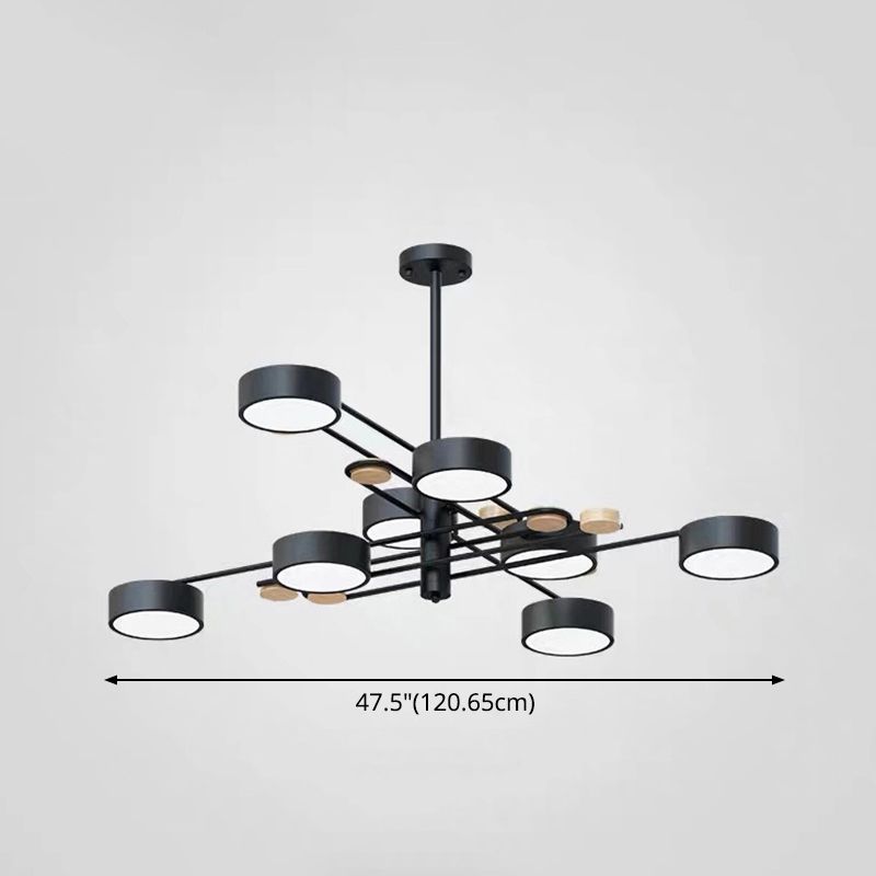 Modern Layered Branching Chandelier Pendant Light Metallic Suspension Pendant Light for Living Room