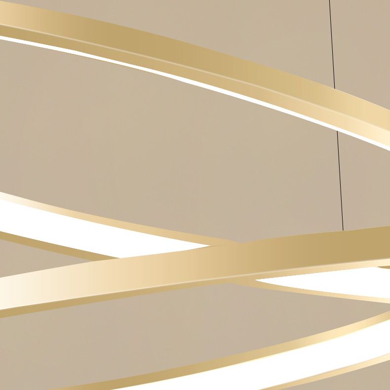 1 Light Twist Chandelier LED Modern Hanging Light Fixtures for Living Room Bedroom