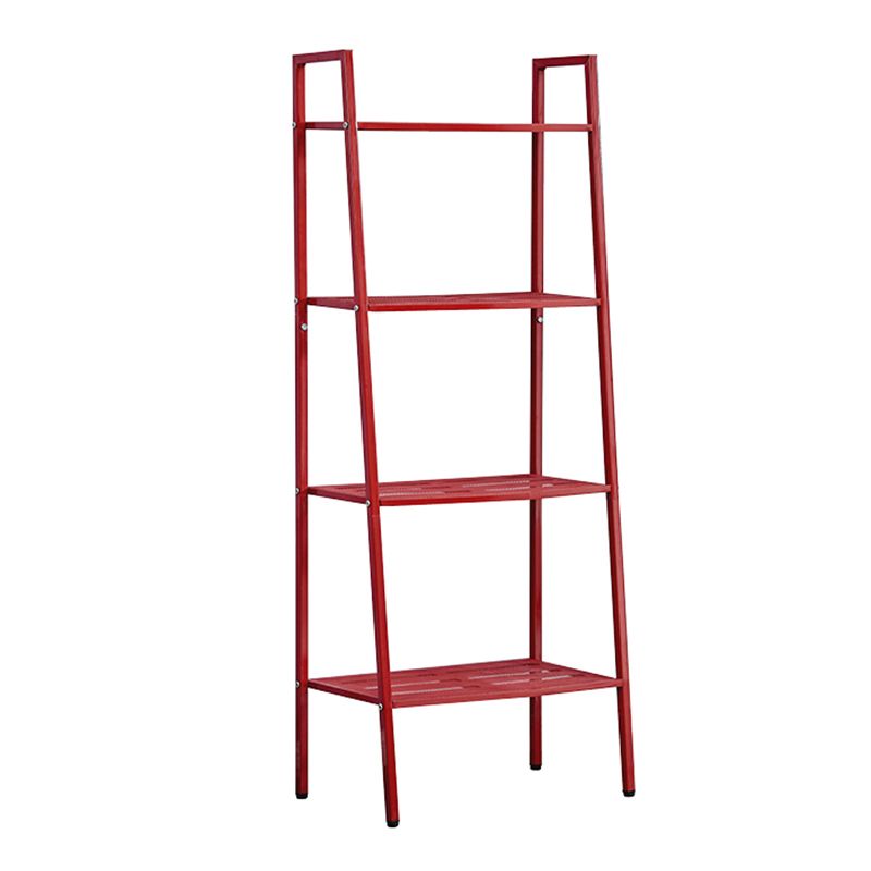 Modern Metal Ladder Bookshelf Vertical Open Bookshelf for Living Room