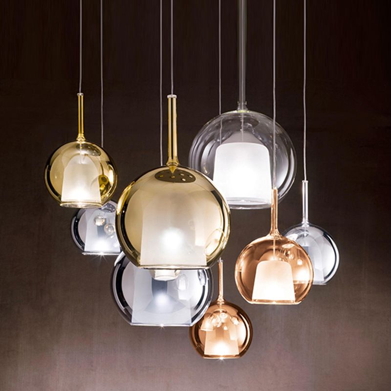 Contemporary Glass Shade Hanging Light Creative Pendant Lighting Fixture