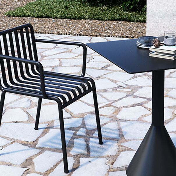 Black Modern Bar Table Set 1/2/3/4 Pcs Metal Bar Set for Small Places