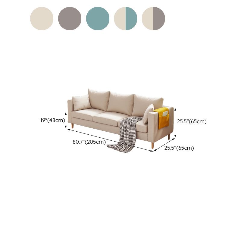 25" Wide Contemporary Sofa Bed Cushions Seating with Pillows