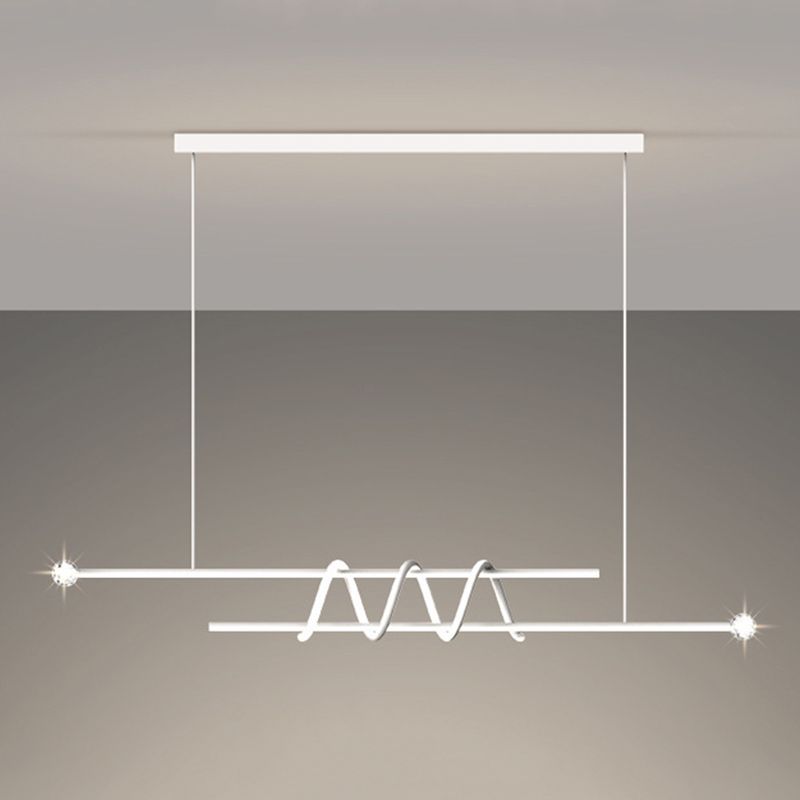 Modern Style Linear Shape Island Pendants Metal Pendant Lights for Dining Room