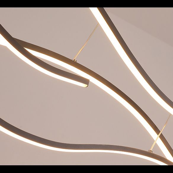 Eigentijdse zwaaiende kroonluchter hanglamp metallic hangende verlichtingsarmaturen voor slaapkamer