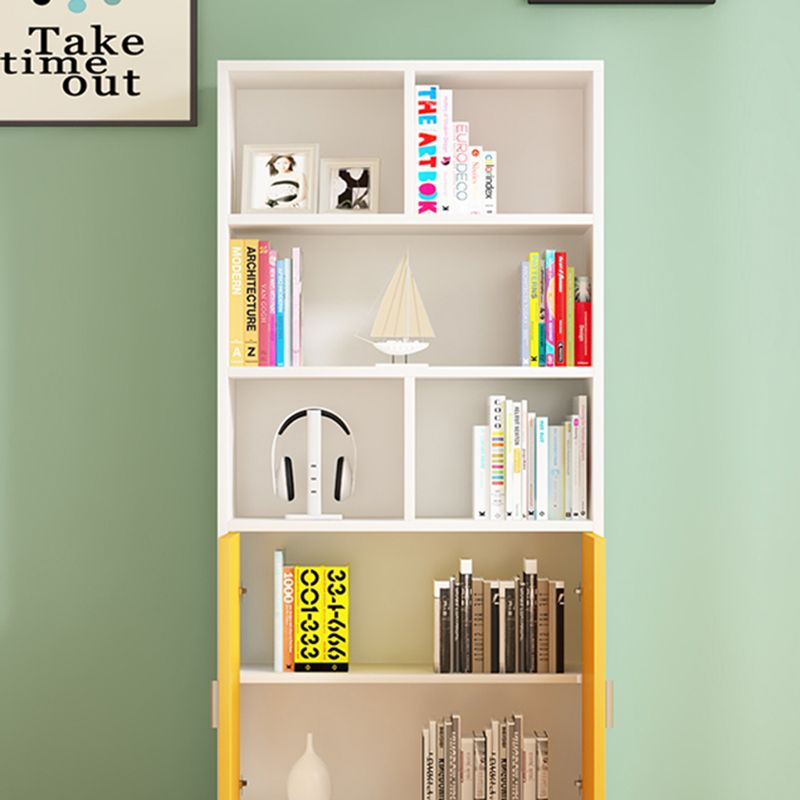 Contemporary Engineered Wood Book Shelf Vertical Closed Back Shelf Bookcase for Home