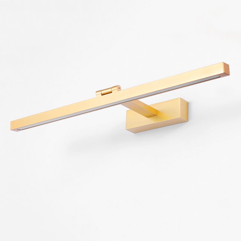 Mirror de miroir linéaire en métal Lights Murnor Mothing 1 Head Wall Mount Fixture en or