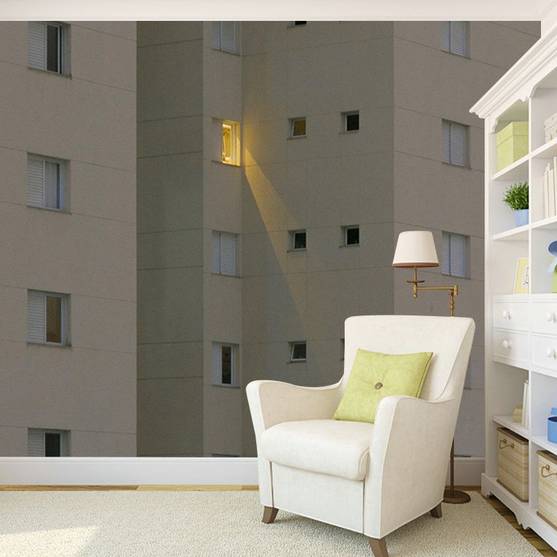 Living Room Contemporary Style Building Mural Horizontal Photography Wall Mural