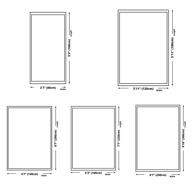 Modern Living Room Rug Color Block Polyester Area Rug Non-Slip Backing Area Carpet