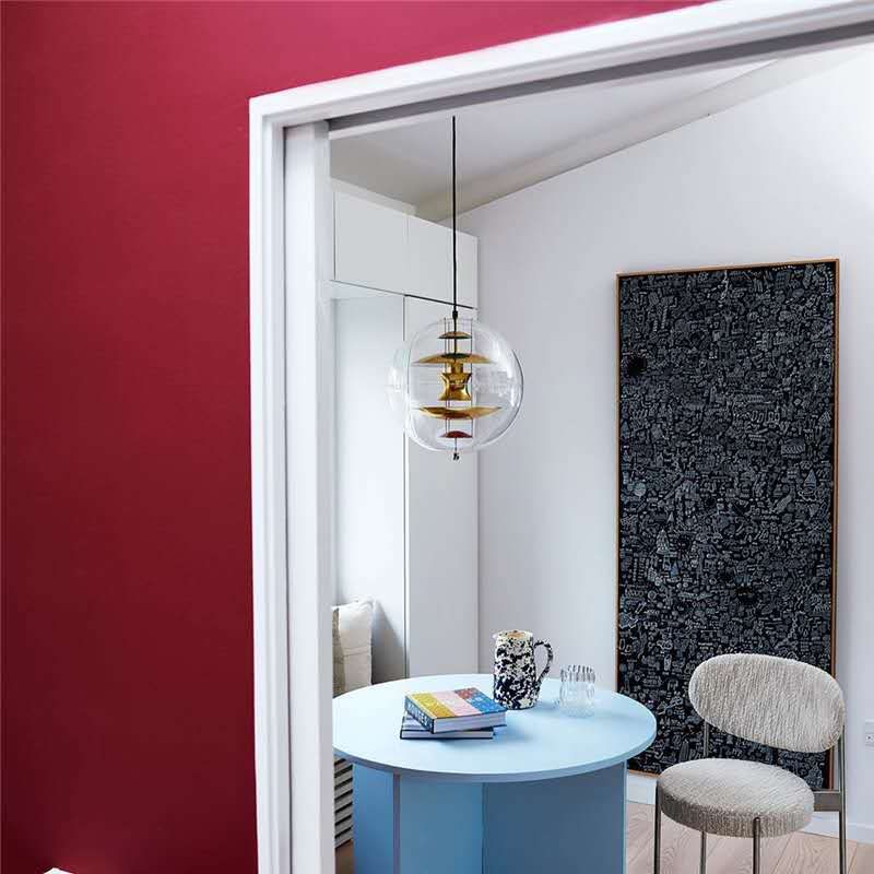 Moderne minimalistische 1 leichte Anhänger Beleuchtung kreativer Sphäre klarer Glas Drop Anhänger für Wohnzimmer