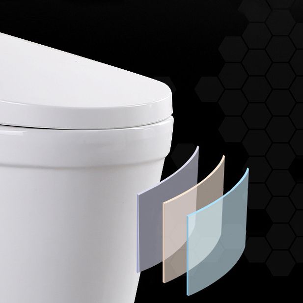 White Modern Flush Toilet Ceramic Elong One-Piece Toilet with Slow Close Seat