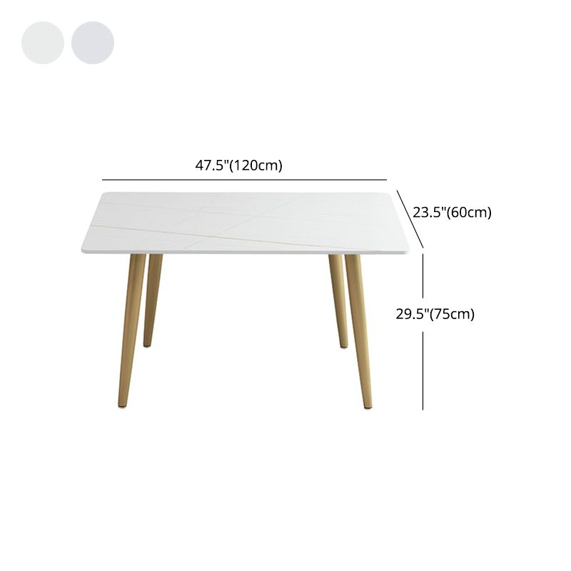 Luxury 1/2/5 Pieces Rectangle Dining Set Sintered Stone Dining Table with Chairs