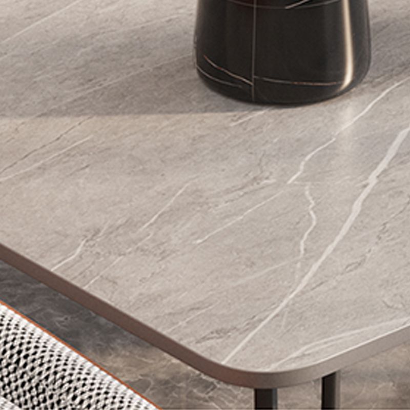 Cross Legs Slate End Table Modern Square End Table with Storage