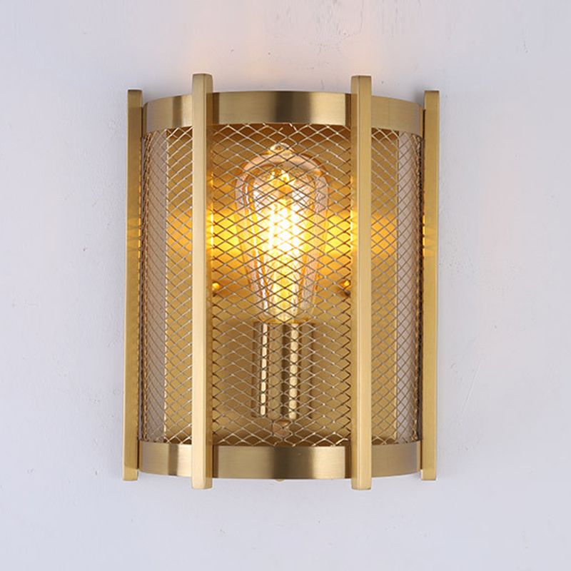 Cutout Shape Wall Lamp Industrial Style Metal 1 Light Sconce in Gold