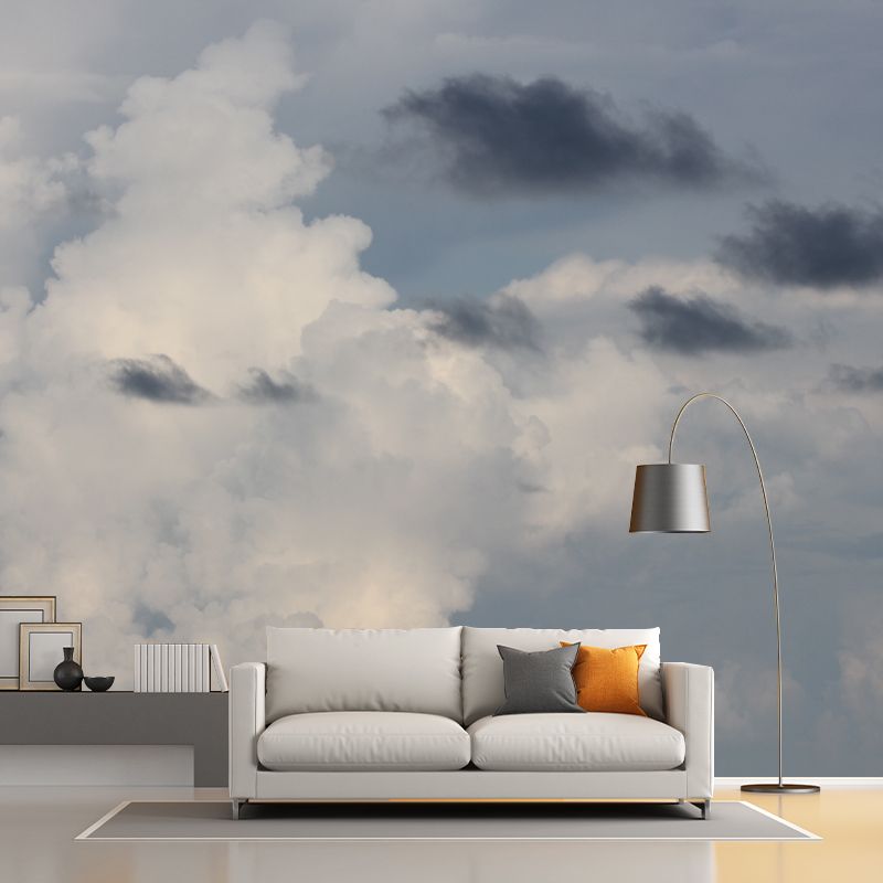 Sky Scenery Wall Murals Moisture Resistant Wall Covering for Living Room