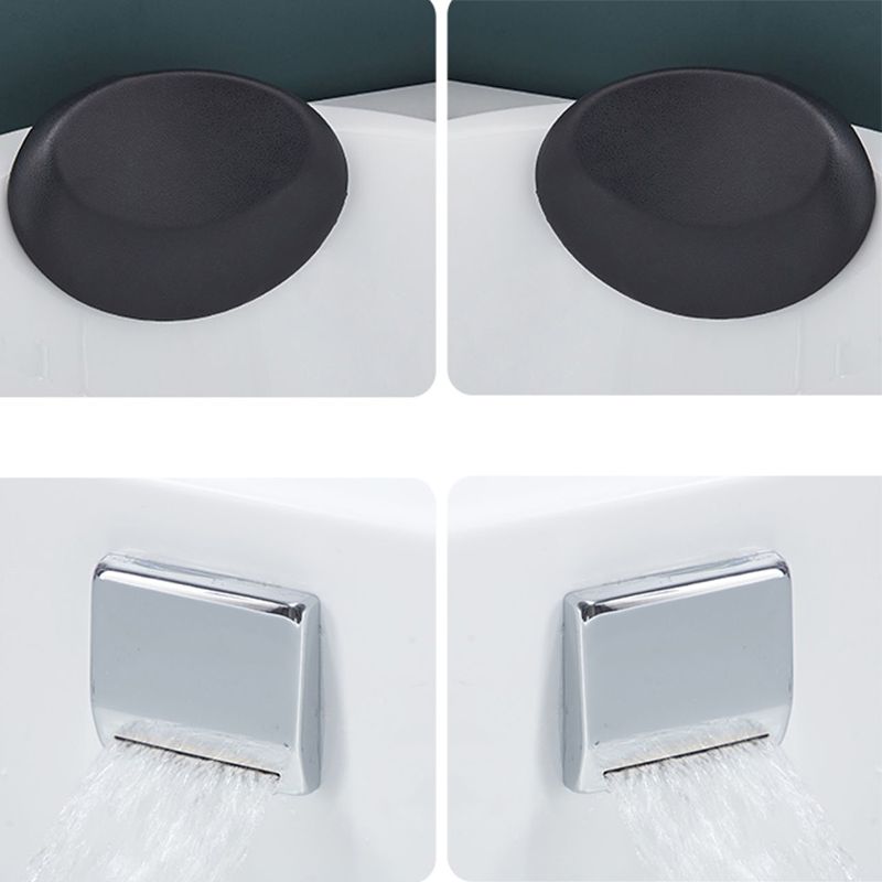 White Drop-in Bathtub Contemporary Corner Back to Wall Acrylic Bathtub