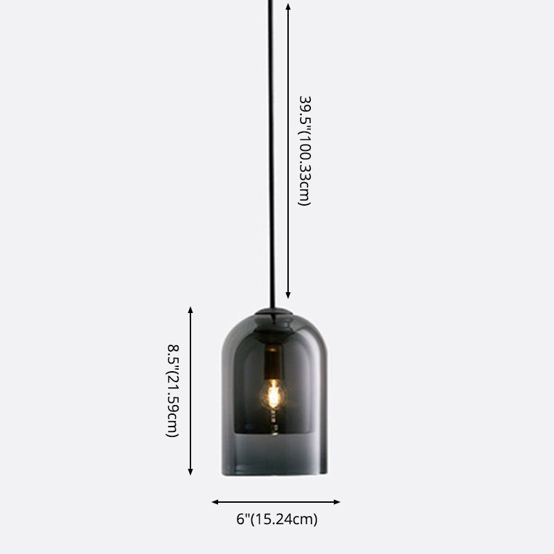 1 Light Bell Pendant Lighting Modern simplicity Glass Pendant Ceiling Lights for Restaurant