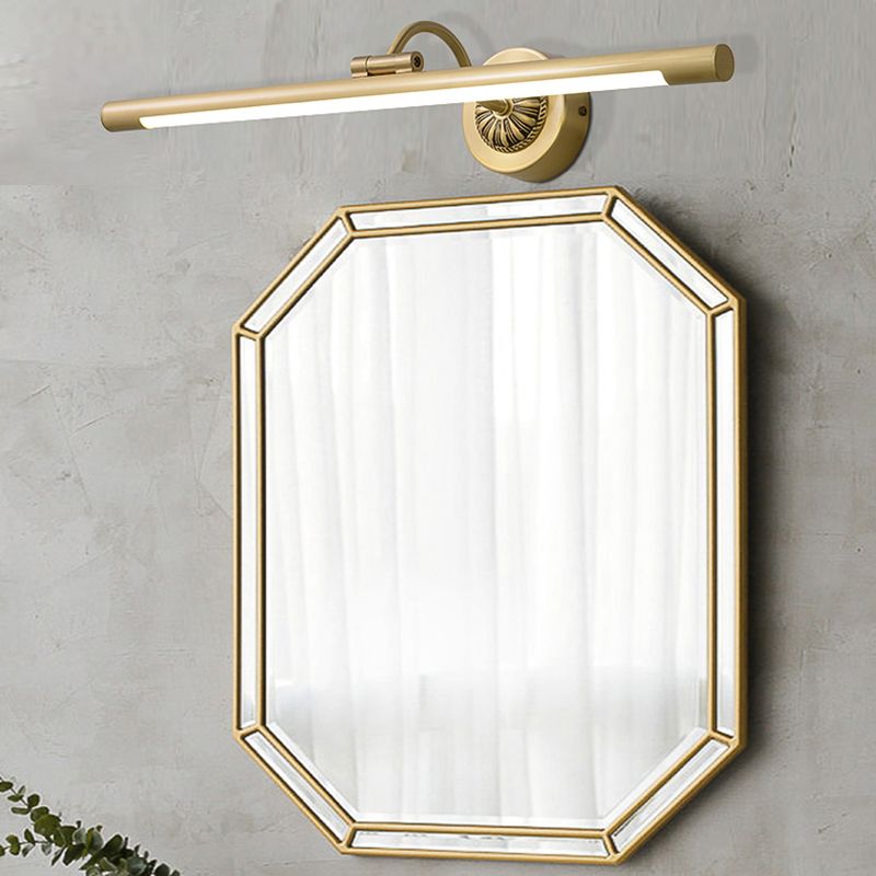 Linear Metal Wall Sconce Modern Style 1-Light Mirror Wall Mount Light