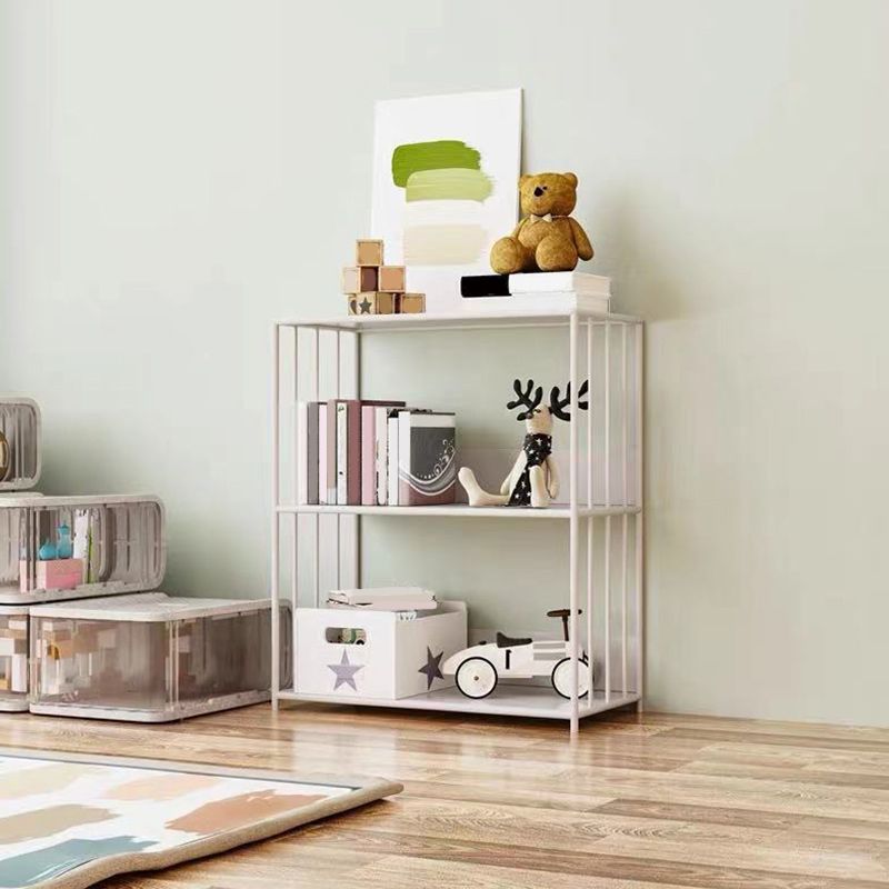 Scandinavian Metal Bookcase Standard Open Back Bookshelf with Shelves