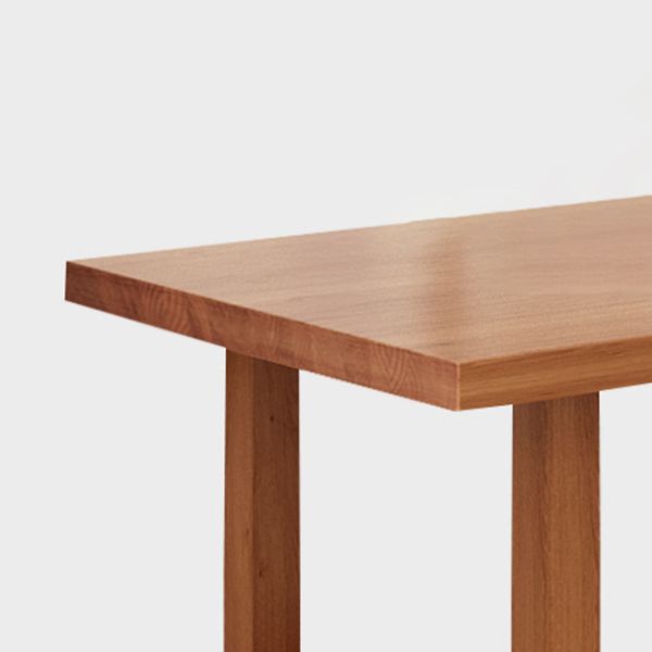 Simple Pine 4 Legs Dining Table Solid Wood Rectangle Furniture for Home
