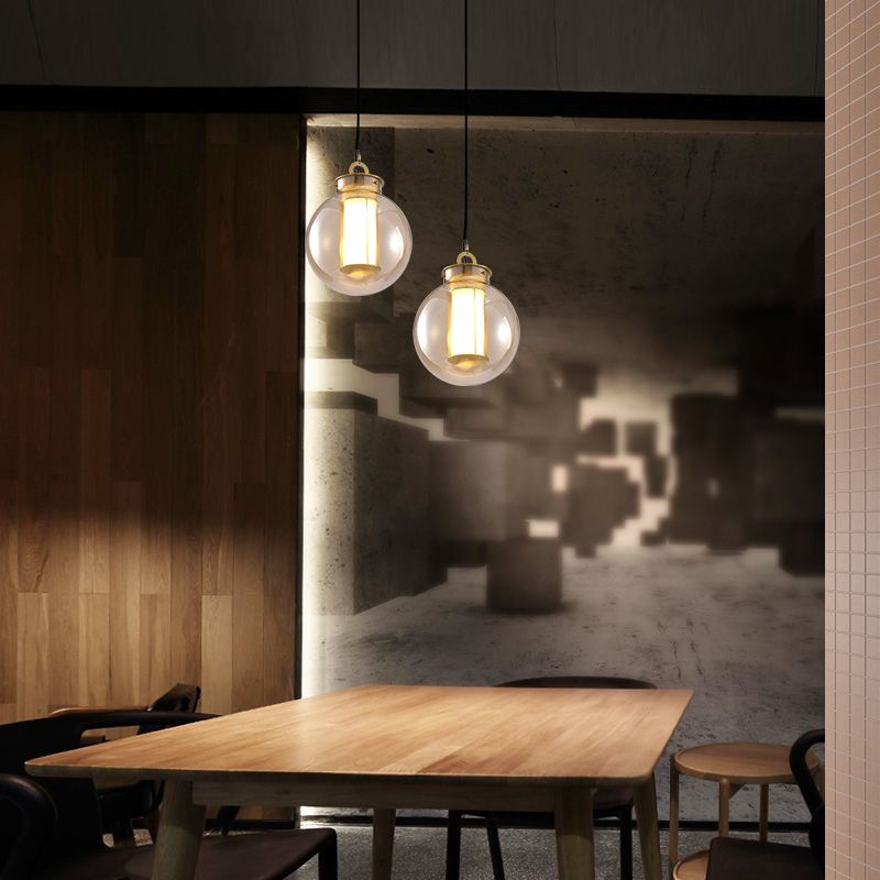 Geometric Hanging Lights Industrial Style Glass 1 Light Pendant Light Kit