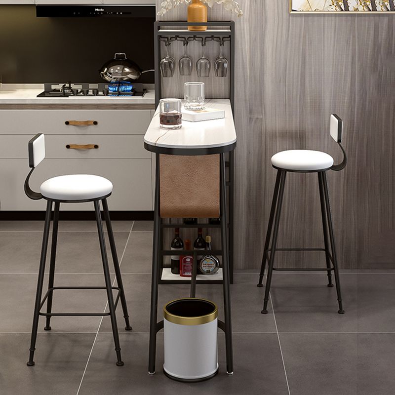 Indoor Wine Back Event and Cocktail Table Modern Marble Legs Bar Height Table
