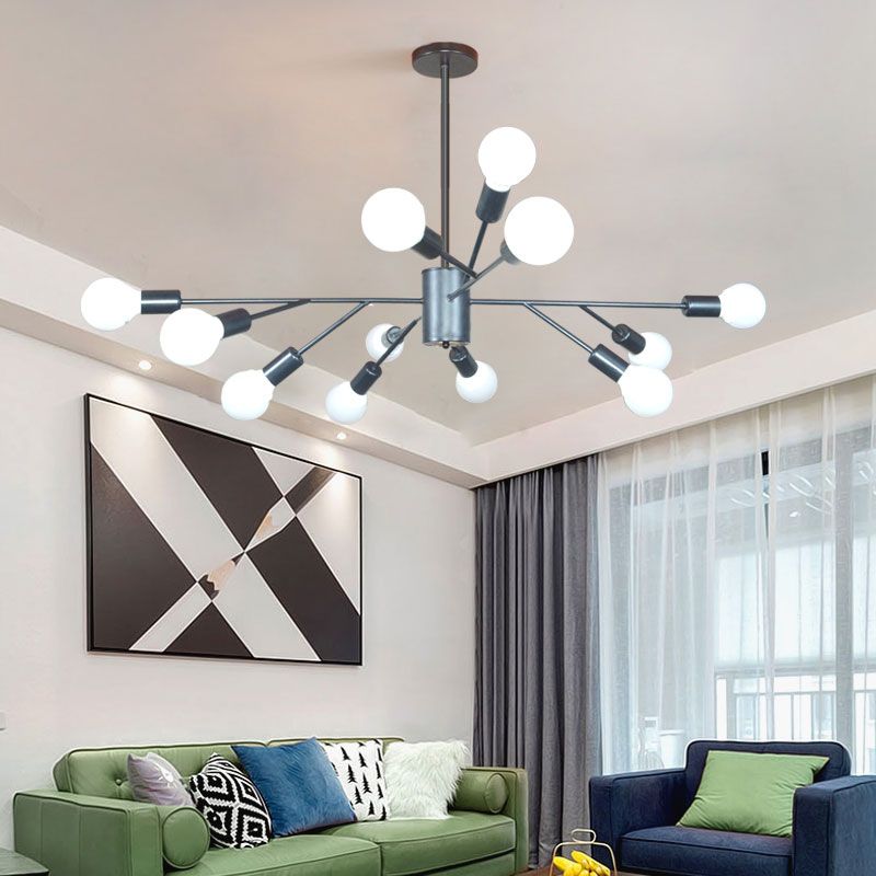 Lustres radiaux contemporains lumières lustres en métal lustre d'éclairage