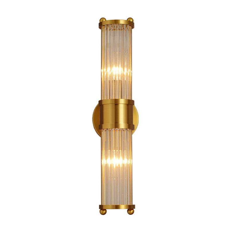 Éclairage d'intérieur Lampe de montage mural 2 têtes Crystal LED Vanity Lights in Gold Finish