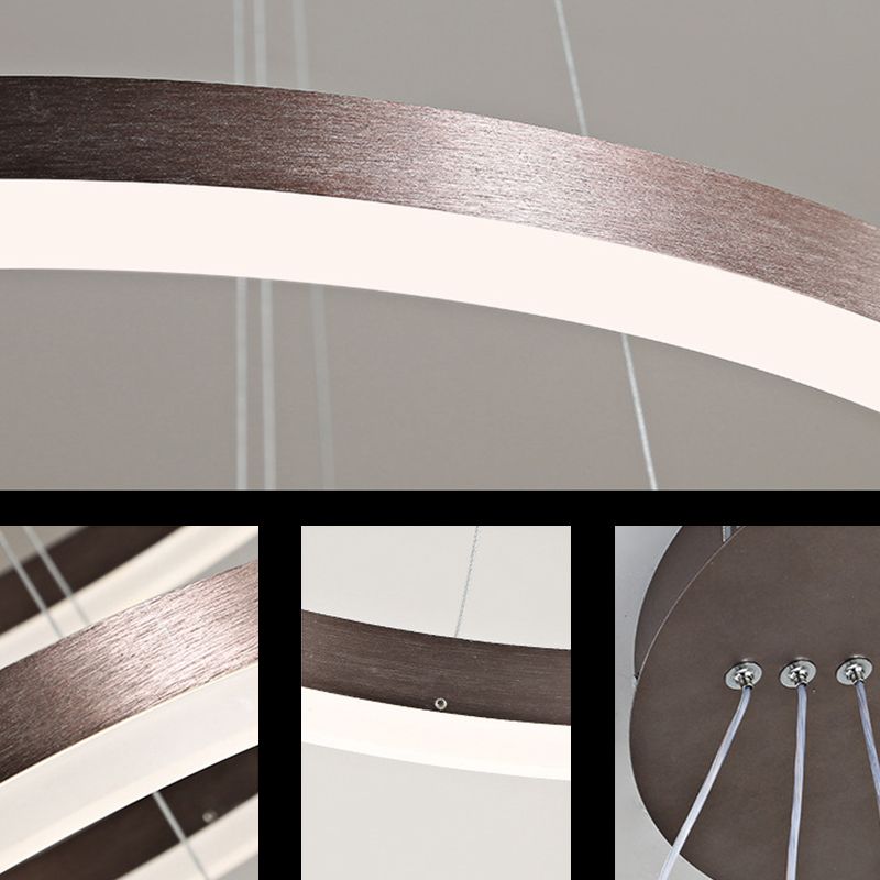 Luz colgante de lámparas LED doradas de estilo nórdico para sala de estar de sala de estar