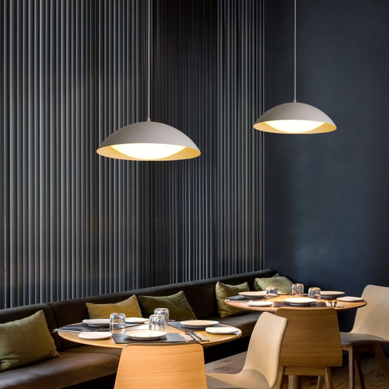 Nordic Dome Pendant Light Metal Single Light Hanging Pendant for Bedroom