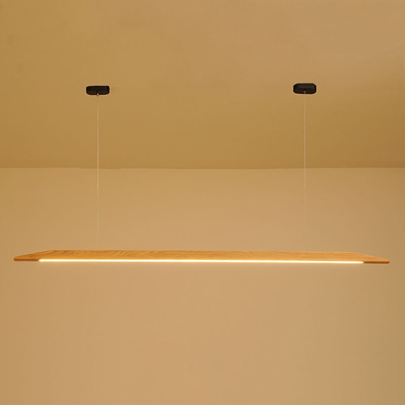 Wood Hanging Pendant Lights Minimalism Linear Hanging Lamps for Office