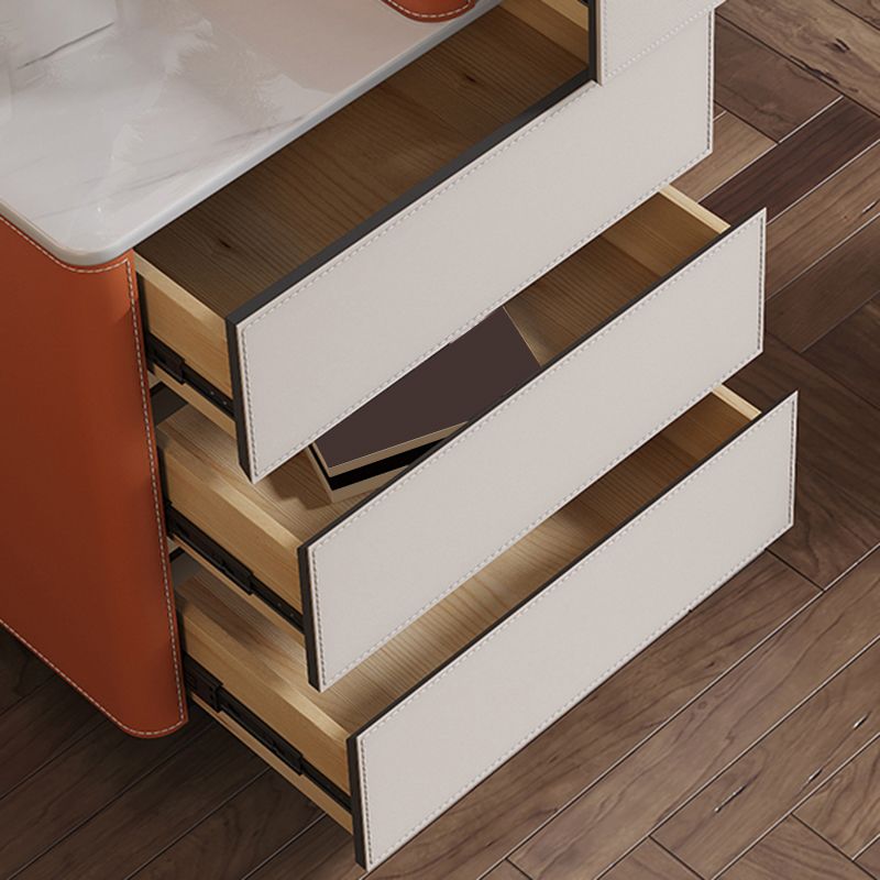 Glam Slate Top Vanity Dressing Table Solid Wood Vanity Makeup Table Set