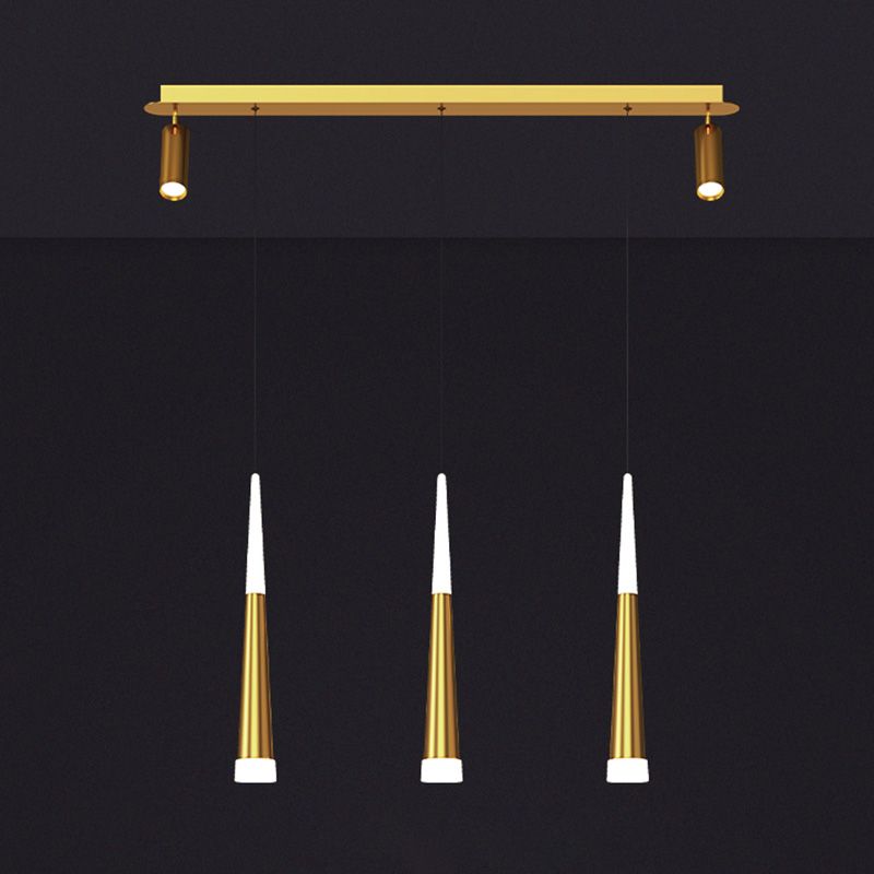 Cone Island Lighting Fixture Contemporary Style LED Metal Pendant Lighting Fixture