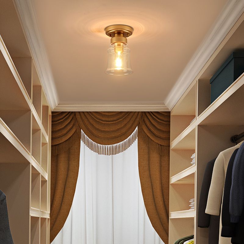 1-Licht-Unterputzleuchte Traditionelle Unterputzleuchte mit Glasschirm