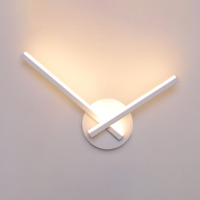 Modern Simple Metal Wall Light Geometry LED Wall Lamp with Acrylic Shade for Bedroom