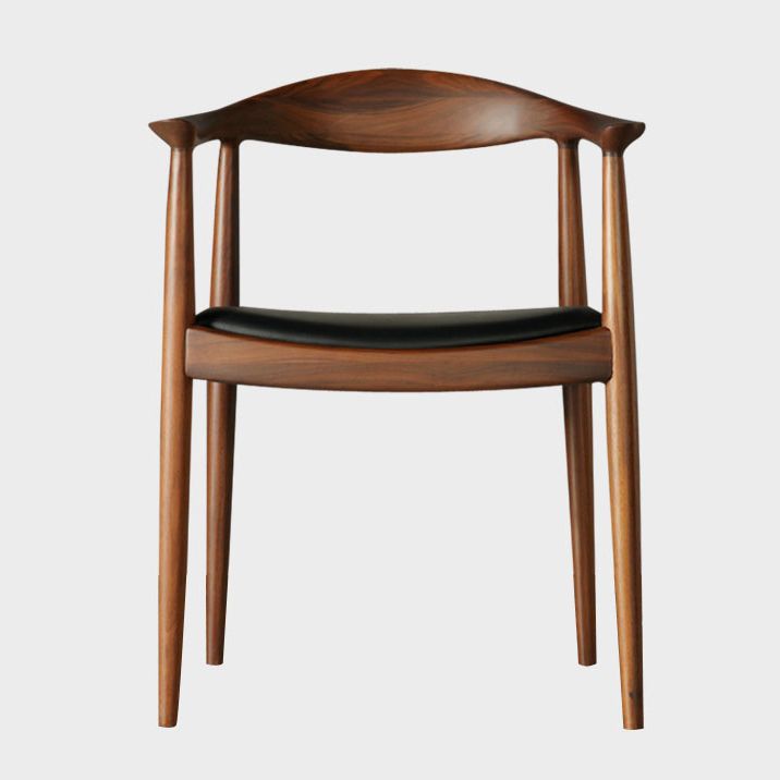 Chaise de salle à manger moderne, chaise latérale ouverte de 24 pouces de large avec 4 pieds en bois pour un usage domestique