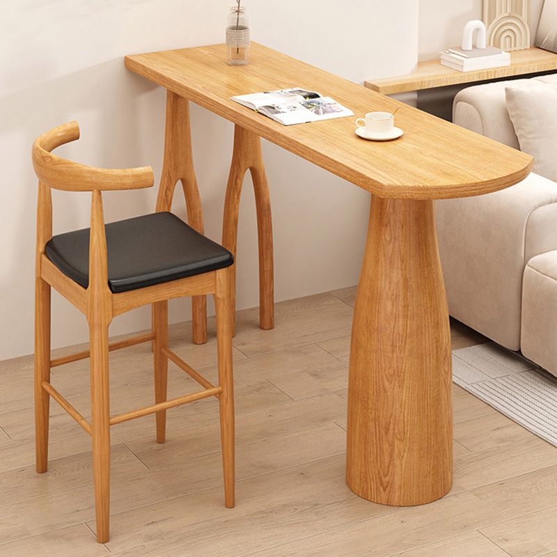 Contemporary Style Wood Bar Table 1/2 Pieces Bar Table Set for Home Use