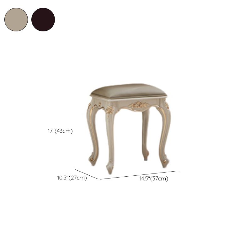 3-Drawers Mirror Table Dressing Table Victorian Solid Wood Make-up Vanity