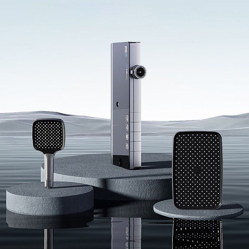 Modern Shower System Metal Thermostatic Massage Wall Mounted Shower Faucet