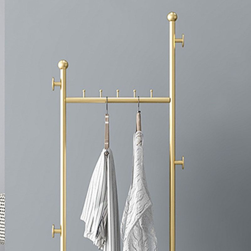 Modern Metal Hall Stand Hanging Rail Storage Shelving and Hooks Entryway Kit