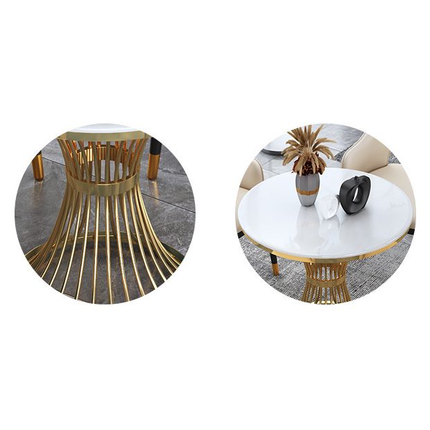 Glam White Sintered Stone Dining Table Set 1/2/3/4/5 Pieces Dining Set for Home Use